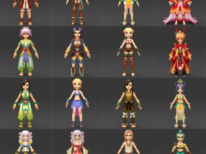 quality fantasy character collection 3D Model