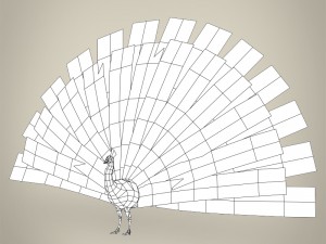 low poly realistic peacock Modello 3D