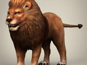 게임 준비 현실적인 사자 3D 모델