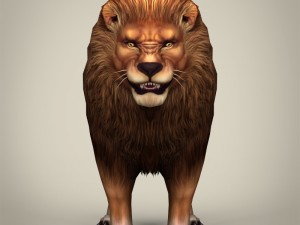 game ready realistic lion Modelo 3D