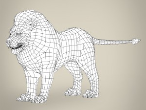 game ready realistic lion Modelo 3D