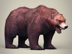 game ready realistic bear Model 3D