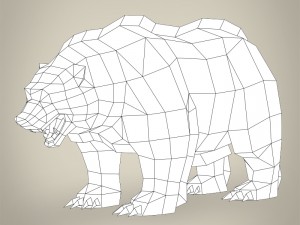 game ready realistic bear Model 3D