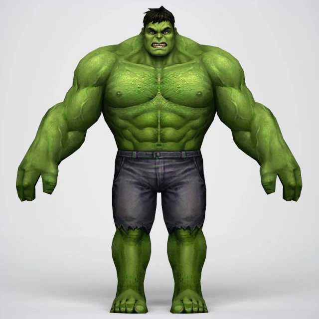 game ready superhero hulk 3D Model .c4d .max .obj .3ds .fbx .stl .blend