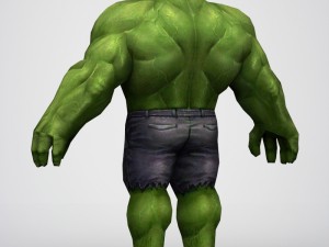 game ready superhero hulk Model 3D