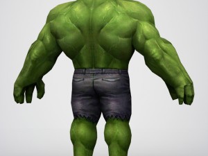 game ready superhero hulk Model 3D