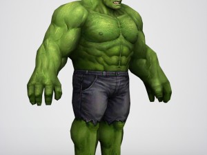 game ready superhero hulk Model 3D