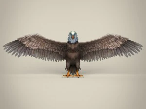 low poly realistic eagle 3D Model