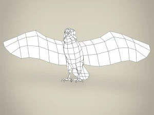 low poly realistic eagle 3D Model