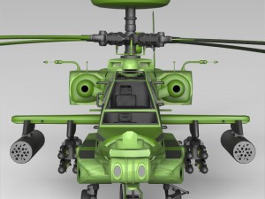 Boeing AH-64 Apache Warrior Helicopter Model 3D