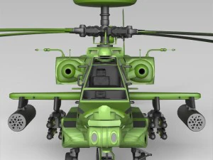 Вертоліт Boeing AH-64 Apache Warrior 3D Модель