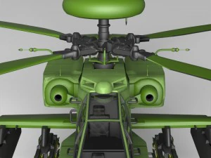 Вертоліт Boeing AH-64 Apache Warrior 3D Модель