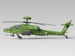 Boeing AH-64 Apache Warrior Helicopter Model 3D