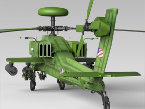 Boeing AH-64 Apache Warrior Helicopter Model 3D