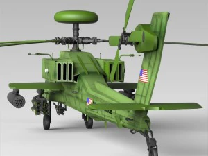 Вертоліт Boeing AH-64 Apache Warrior 3D Модель
