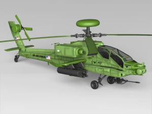 Вертоліт Boeing AH-64 Apache Warrior 3D Модель