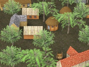 vieux village pr&ecirc;t pour le jeu Modèle 3D