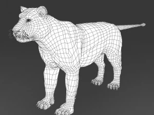 realistische L&ouml;win 3D Modell