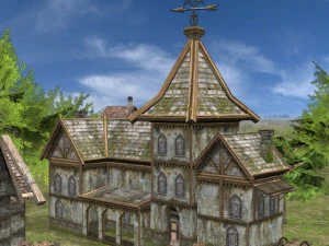 realistic village scene 3D Model