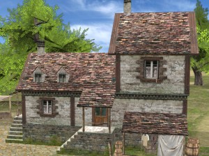 realistic village scene 3D 모델