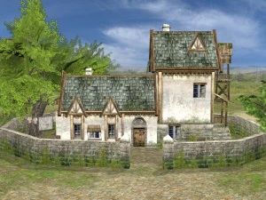 realistic village scene 3D Model