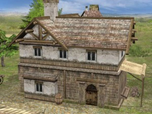realistic village scene 3D Model