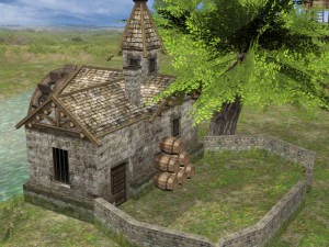 realistic village scene 3D Model