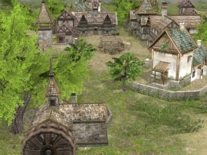 realistic village scene 3D Model