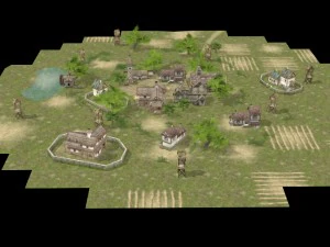 realistic village scene 3D Model