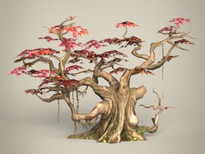 game ready maple tree collection 3D Model