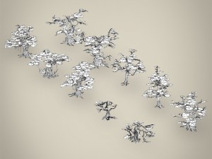 game ready maple tree collection 3D Model