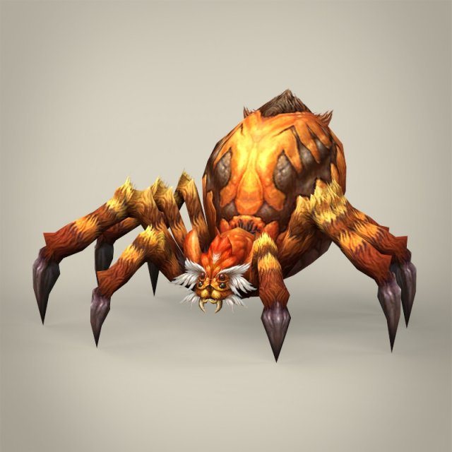game ready fantasy spider 3D Model .c4d .max .obj .3ds .fbx .stl .blend 