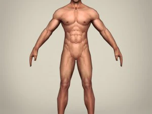 ゲームの準備ができている現実的な男 3Dモデル