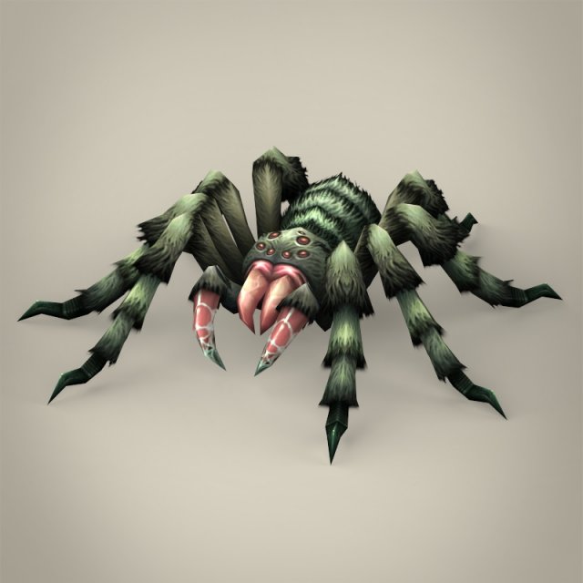 game ready spider tarantula Modelo 3D .c4d .max .obj .3ds .fbx .stl .blend 