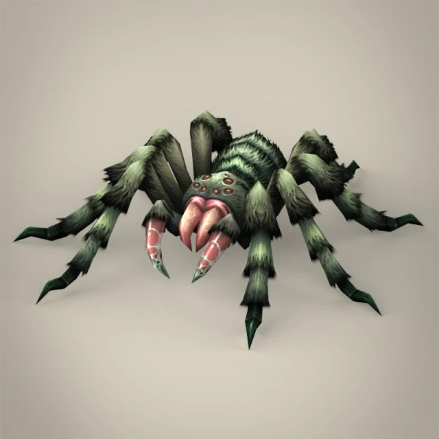 game ready spider tarantula 3D Model .c4d .max .obj .3ds .fbx .stl .blend