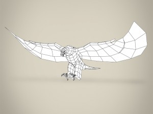 game ready realistic eagle Modelo 3D