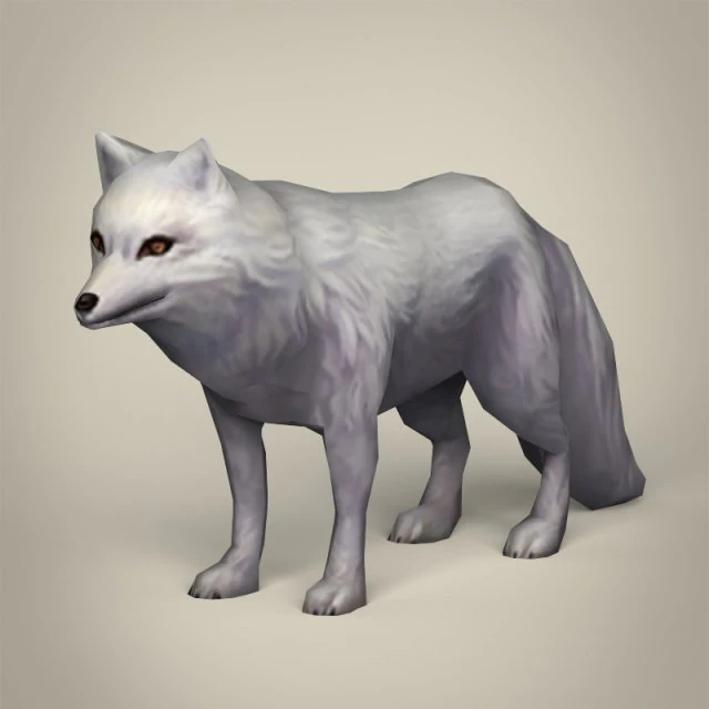 game ready white fox 3D Model .c4d .max .obj .3ds .fbx .stl .blend 