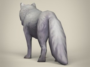 game ready white fox 3D Модель