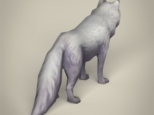 game ready white fox 3D Модель
