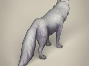 game ready white fox 3D Model