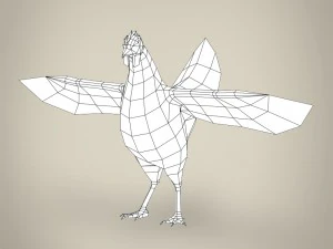 game ready realistic hen 3D Model