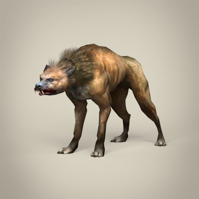game ready fantasy hyena 3D-Modell .c4d .max .obj .3ds .fbx .stl .blend 