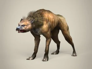 spielbereite Fantasy-Hy&auml;ne 3D Modell