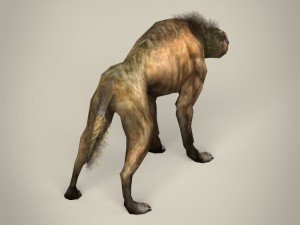 game ready fantasy hyena 3D-Modell