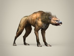 game ready fantasy hyena 3D-Modell