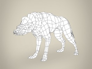 game ready fantasy hyena 3D-Modell