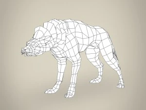 гра готова фентезі гієна 3D Модель