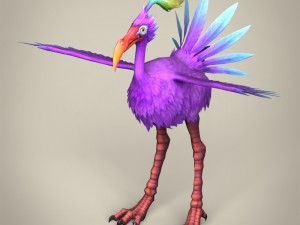game ready fantasy bird ibis 3D Model