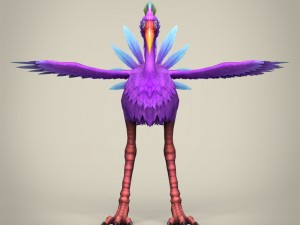 game ready fantasy bird ibis 3D 모델