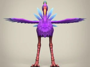 game ready fantasy bird ibis 3D Model